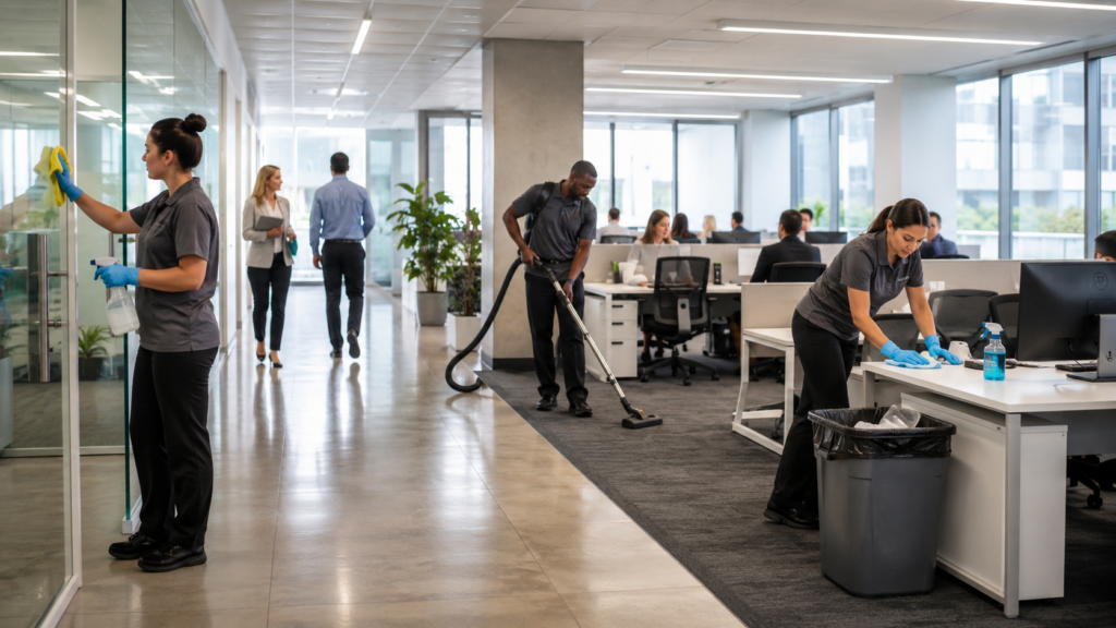 How Do Commercial Cleaning Services Help Offices Stay Presentable During High-Traffic Workweeks?